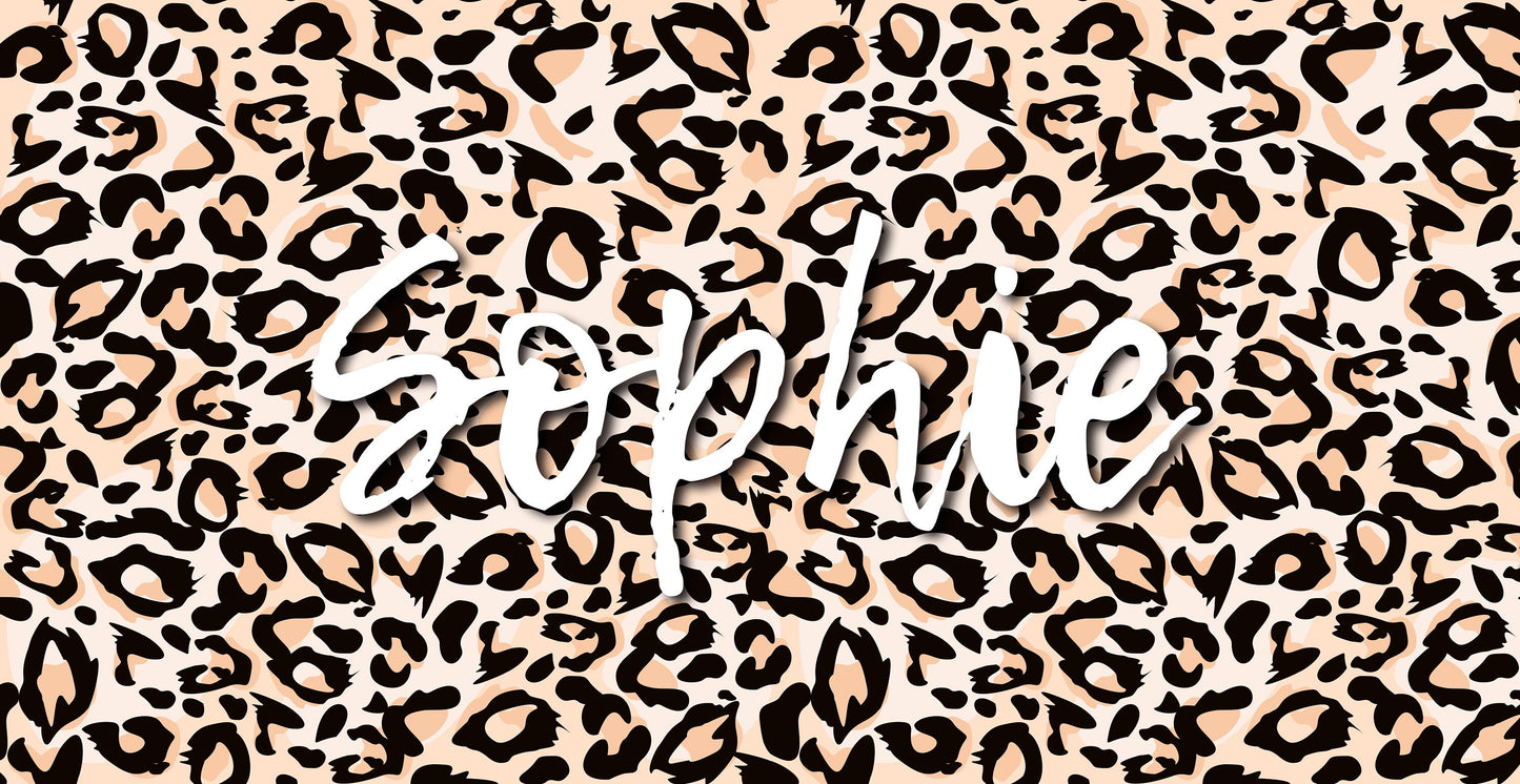 Leopard Print Style Personalized Beach Towel Personalized Name Bath Towel Custom Pool Towel Beach Towel With Name Outside Birthday Gift