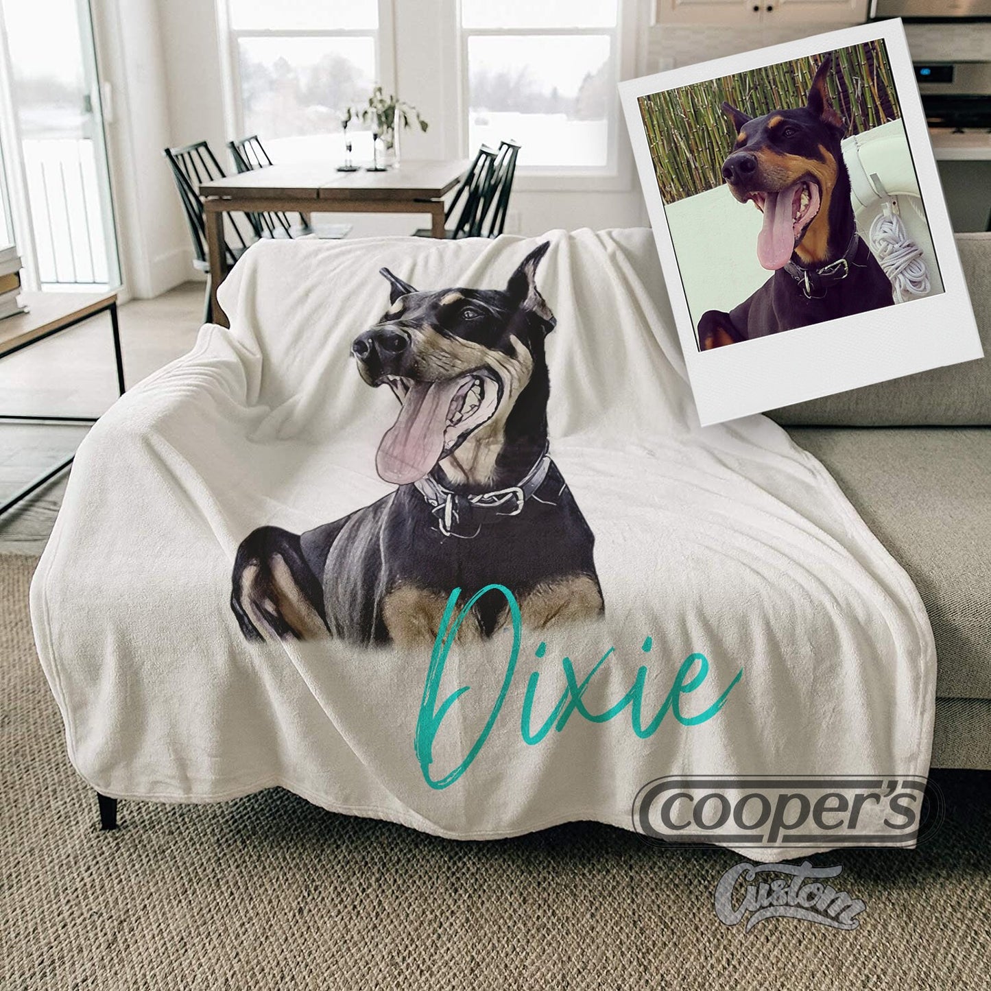 Custom Pet Blanket Using Pet Photo + Name Custom Dog Blanket