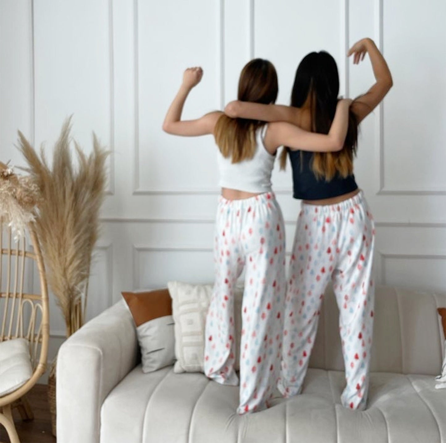 Personalized Holiday Design Pajama Pants, Custom Name pajamas