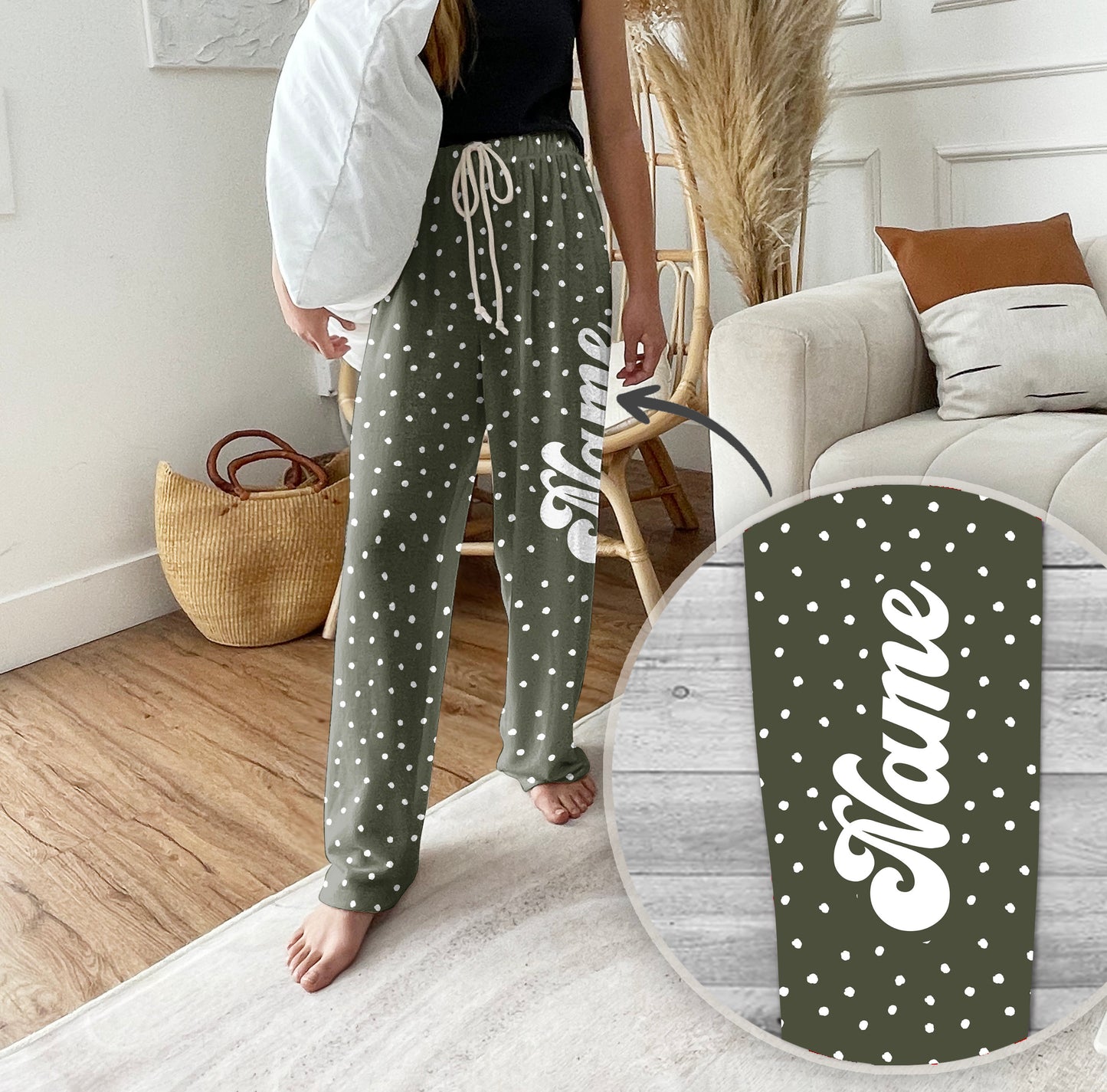Personalized Pajama Pants, vintage christmas, Groovy style Christmas pajama pants