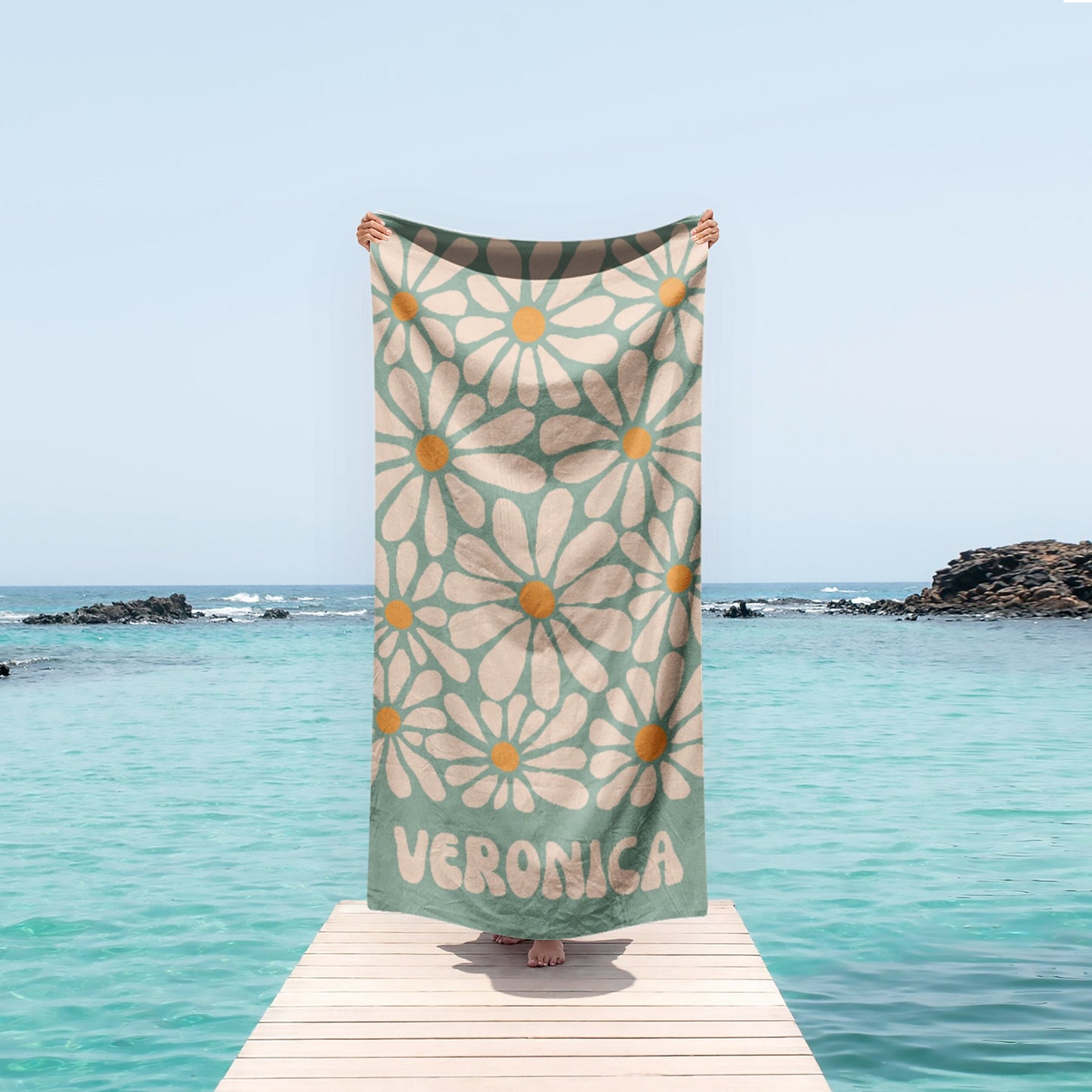 Personalized NEW Style Pattern in Retro style Beach towel