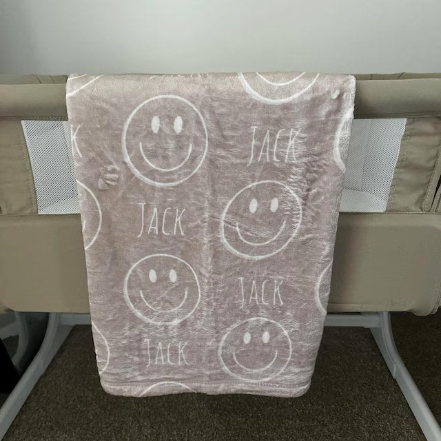 Personalized Construction Toy Blanket: Plush Minky or Sherpa, Kids Birthday Gift