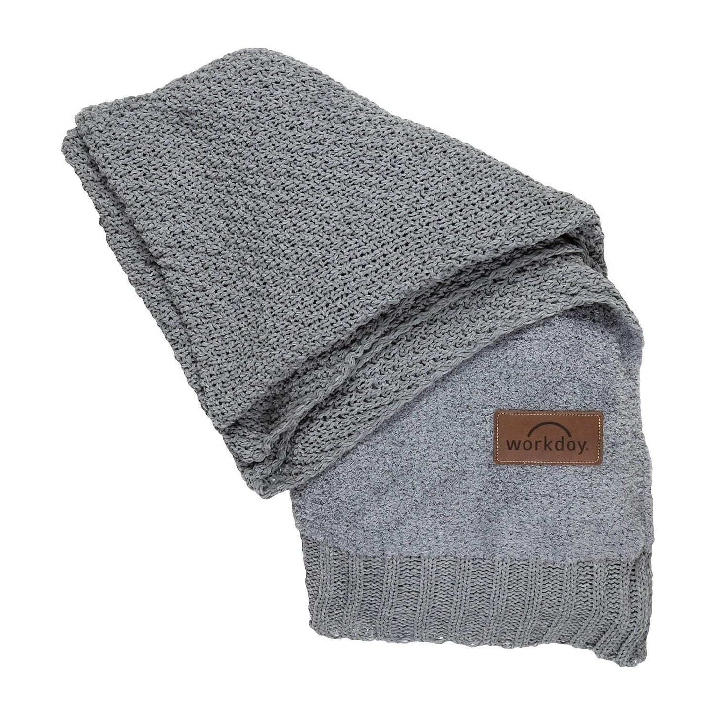 Double Fleece Cable Knit Throw Blanket, Christmas Hostess Gift Monogrammed Blanket - CustomCooper