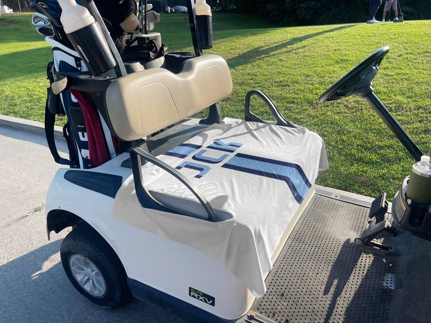 Monogram Personalization Name Design Premium Cloth Golf Cart Seat Cover