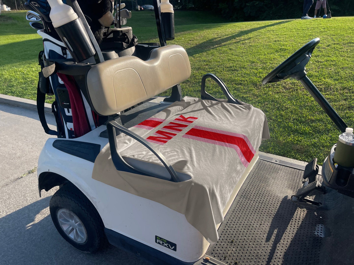 Monogram Personalization Name Design Premium Cloth Golf Cart Seat Cover