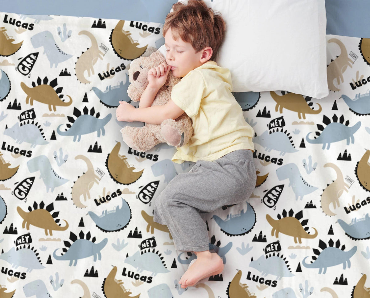 Personalized Construction Truck Minky Blanket: Custom Baby Boy Gift