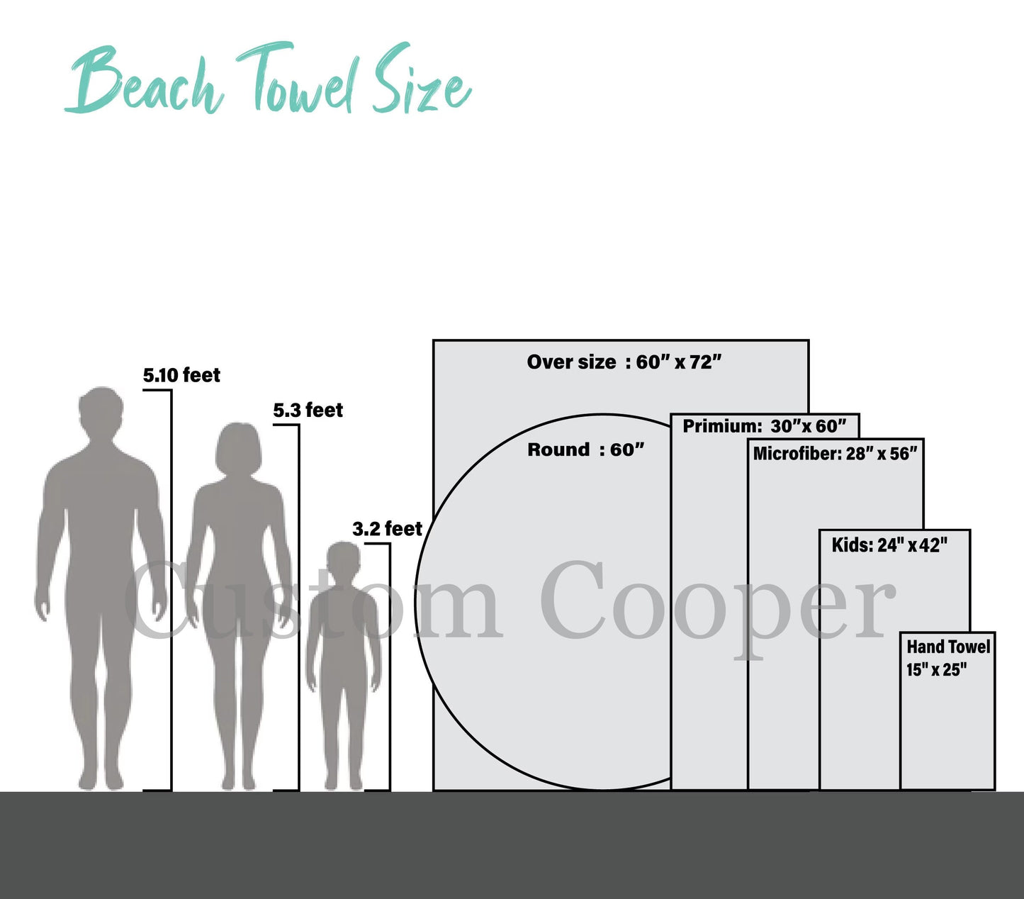 Sea Large Personalized Beach Towel Personalized Name Bath Towel Custom Towel Beach Towel With Name Outside Birthday Vacation Gift - CustomCooper