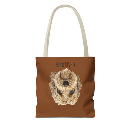Dog Portrait Tote Bag — Custom Pet Face Print (e.g., “Boomer”)