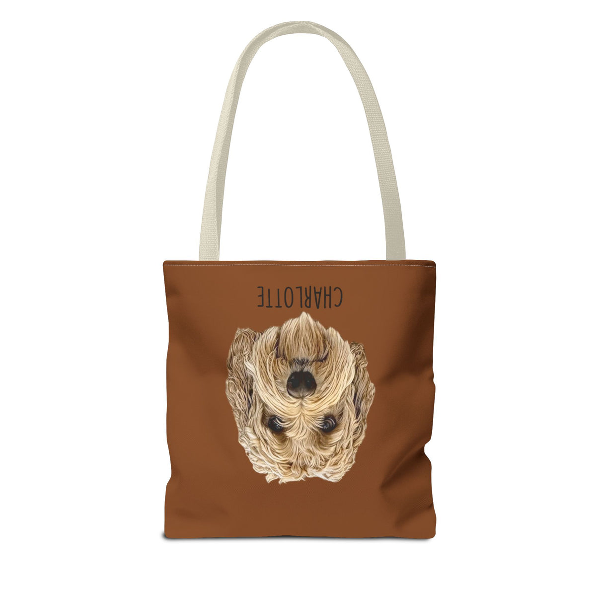 Dog Portrait Tote Bag — Custom Pet Face Print (e.g., “Boomer”)