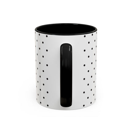 Personalized Dog Photo Polka Dot Accent Coffee Mug (11/15oz) — Custom Name "Sopy"