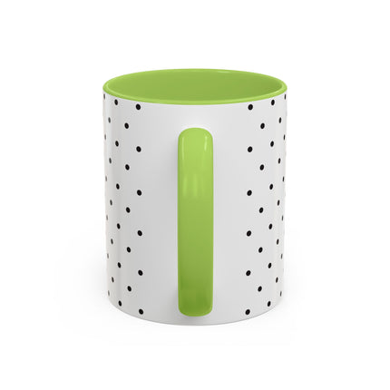 Personalized Dog Photo Polka Dot Accent Coffee Mug (11/15oz) — Custom Name "Sopy"