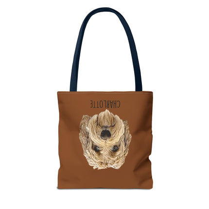 Dog Portrait Tote Bag — Custom Pet Face Print (e.g., “Boomer”)