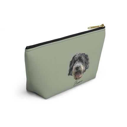 Dog Face Accessory Pouch — Cute Sheepdog Cosmetic Bag