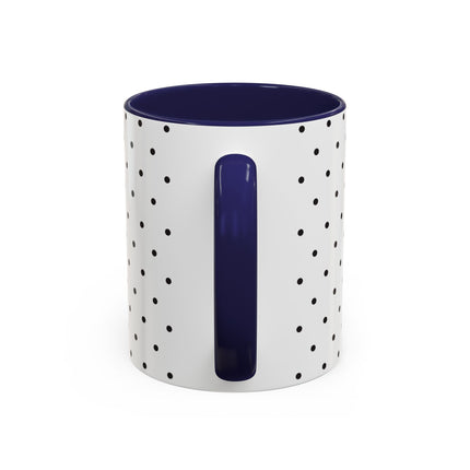 Personalized Dog Photo Polka Dot Accent Coffee Mug (11/15oz) — Custom Name "Sopy"