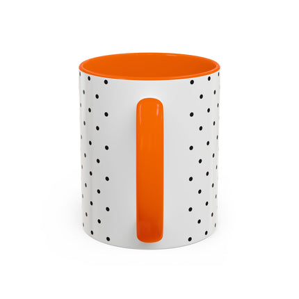 Personalized Dog Photo Polka Dot Accent Coffee Mug (11/15oz) — Custom Name "Sopy"