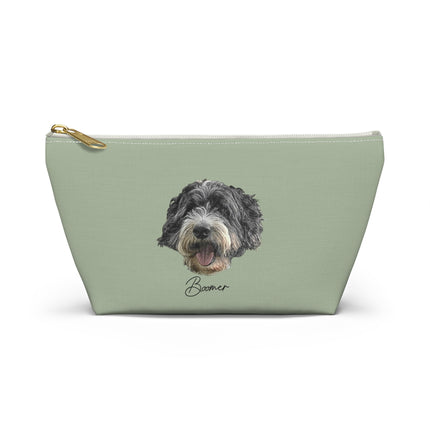 Dog Face Accessory Pouch — Cute Sheepdog Cosmetic Bag