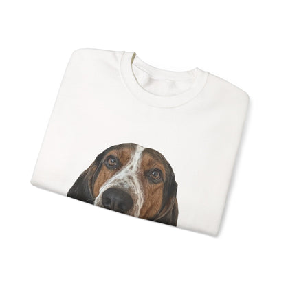Dog Portrait Sweatshirt — Personalized "Snickers" Hound Face Crewneck