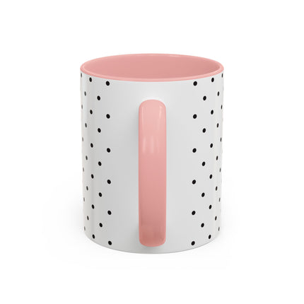 Personalized Dog Photo Polka Dot Accent Coffee Mug (11/15oz) — Custom Name "Sopy"