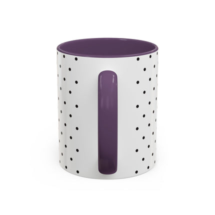 Personalized Dog Photo Polka Dot Accent Coffee Mug (11/15oz) — Custom Name "Sopy"