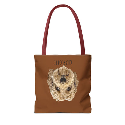 Dog Portrait Tote Bag — Custom Pet Face Print (e.g., “Boomer”)