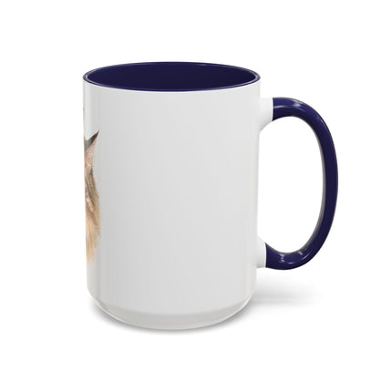 Cat Portrait Accent Coffee Mug – Personalized “Micky” Cat Face Coffee Cup (11/15oz)