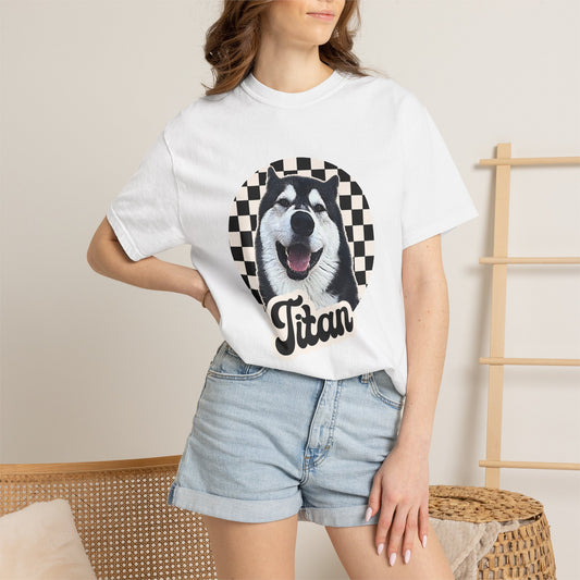 Titan Husky T-Shirt — Personalized Dog Photo Tee