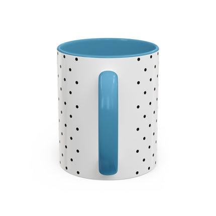 Personalized Dog Photo Polka Dot Accent Coffee Mug (11/15oz) — Custom Name "Sopy"