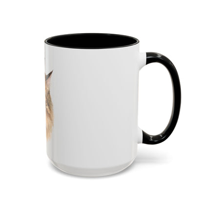 Cat Portrait Accent Coffee Mug – Personalized “Micky” Cat Face Coffee Cup (11/15oz)