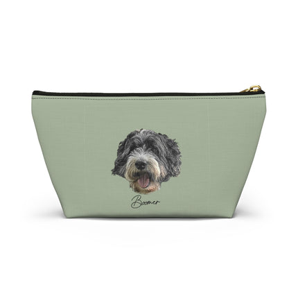 Dog Face Accessory Pouch — Cute Sheepdog Cosmetic Bag