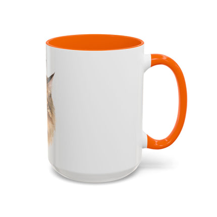 Cat Portrait Accent Coffee Mug – Personalized “Micky” Cat Face Coffee Cup (11/15oz)