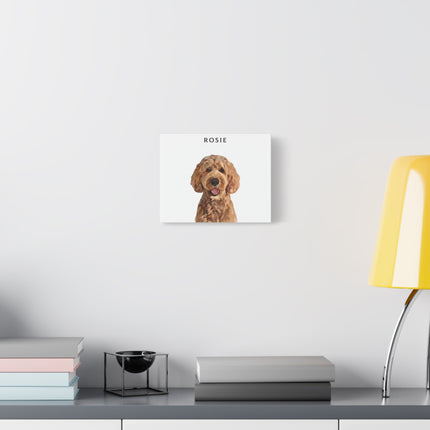 Personalized Dog Portrait Canvas - Custom Pet Name Wall Art