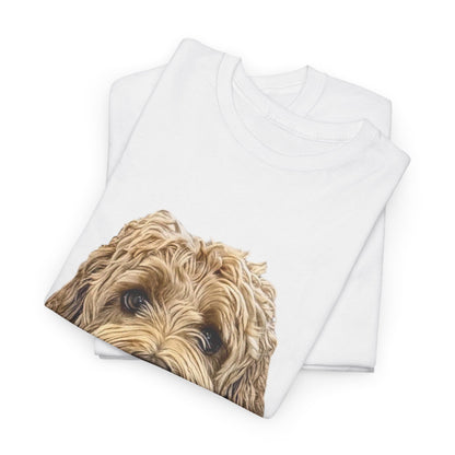 Personalized Dog Portrait T-Shirt — "Charlotte" Labradoodle Tee