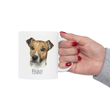 German Shepherd Watercolor Ceramic Mug – Dog Lover Coffee Cup (11oz, 15oz)