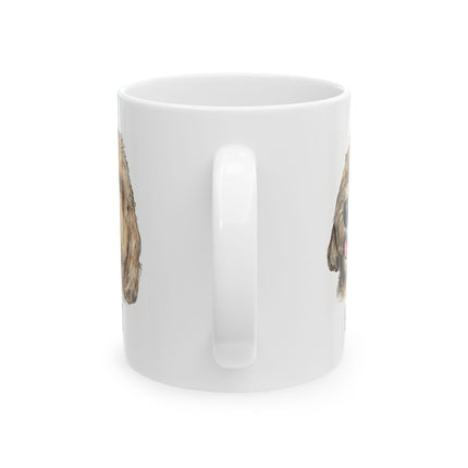 Dog Portrait Mug — Personalized Pet Name Ceramic Coffee Cup (11oz, 15oz)
