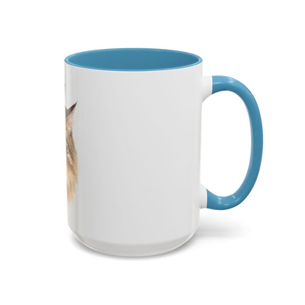 Cat Portrait Accent Coffee Mug – Personalized “Micky” Cat Face Coffee Cup (11/15oz)