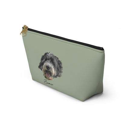 Dog Face Accessory Pouch — Cute Sheepdog Cosmetic Bag