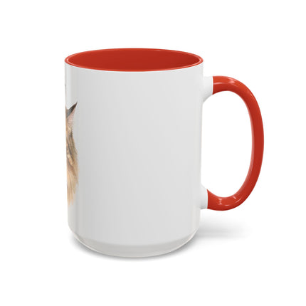 Cat Portrait Accent Coffee Mug – Personalized “Micky” Cat Face Coffee Cup (11/15oz)