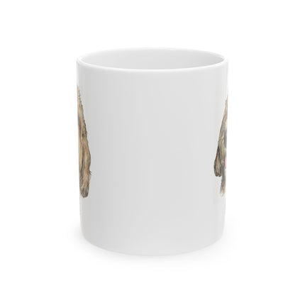 Dog Portrait Mug — Personalized Pet Name Ceramic Coffee Cup (11oz, 15oz)