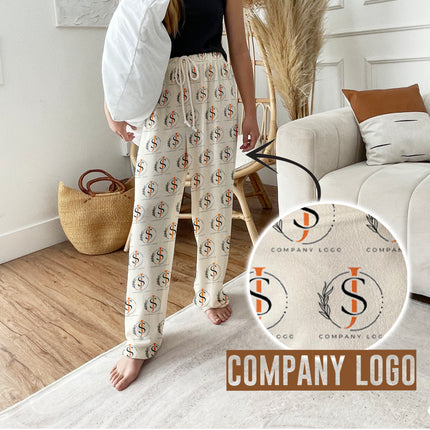 Custom Company logo Face Image Portrait Pajama pants Using Photo - CustomCooper