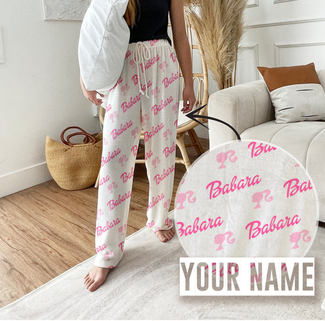 Custom Barbie Doll Pajama pants Using Pet Photo + Name Custom Dog Personalized Pajama Pants Photo Pants Dog Dad Dog Mom Gift - CustomCooper