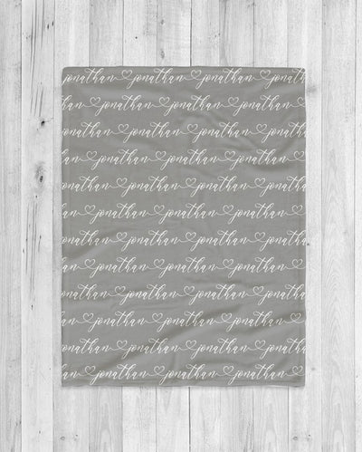 Script Style Couple Personalized blanket with Name, Custom blanket gift,  Valentine, Birthday Anniversary Gift - CustomCooper