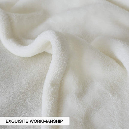 White Plush Fleece Blanket: Sublimation Minky Blanket - 3 Sizes