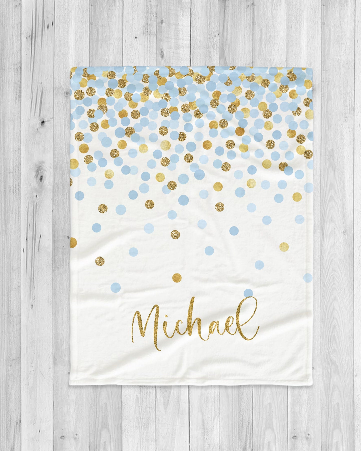 Sparkling Design Multi-Dot Personalized blanket with Name, Custom blanket gift, Birthday Anniversary Gift