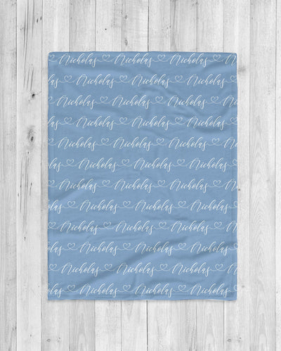 Script Style Couple Personalized blanket with Name, Custom blanket gift,  Valentine, Birthday Anniversary Gift - CustomCooper
