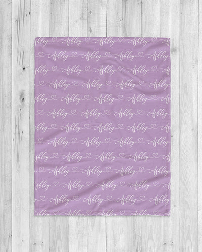 Script Style Couple Personalized blanket with Name, Custom blanket gift,  Valentine, Birthday Anniversary Gift - CustomCooper