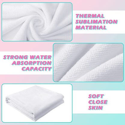 Sublimation Blank Beach Towel, 100% Cotton Front, Poly Back, 30x60 inch