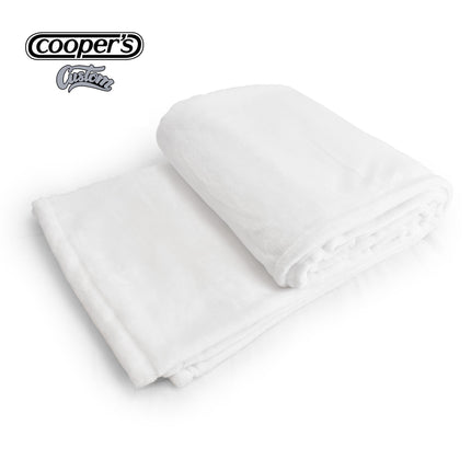 White Plush Fleece Blanket: Sublimation Minky Blanket - 3 Sizes