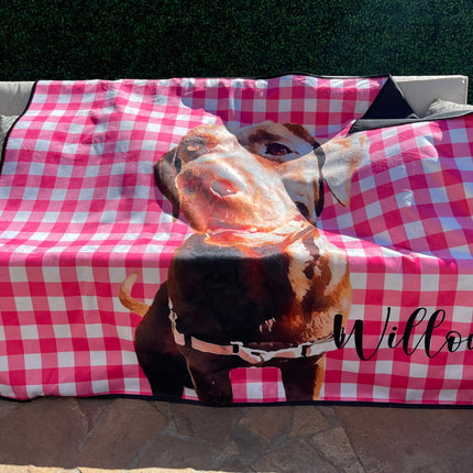 Personalized Water Repellent Picnic Blanket - Made in USA (59"x50")