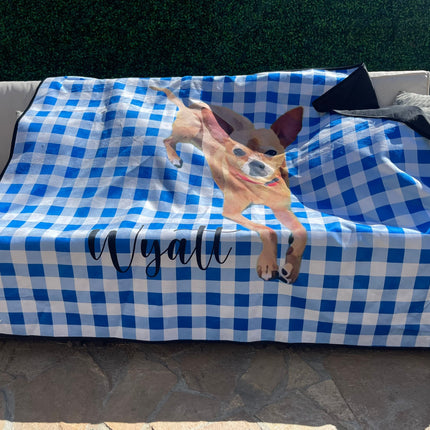 Personalized Water Repellent Picnic Blanket - Made in USA (59"x50")
