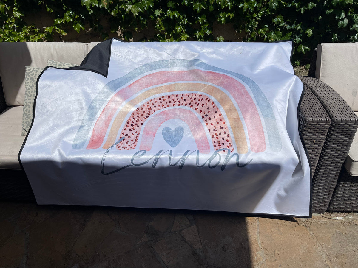 Personalized Water Repellent Picnic Blanket - Made in USA (59"x50")